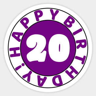 Happy 20th birthday Sticker